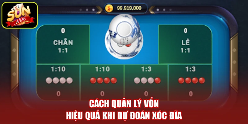 Cách quản lý vốn hiệu quả khi dự đoán xóc đĩa 